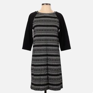 Host Pick 🎉 NWOT Loft Black & White Geometric Print Dress, Size Small Petite